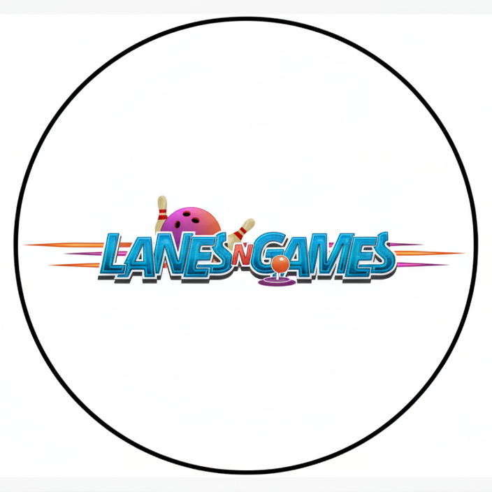 Lanes & Games Round Logo